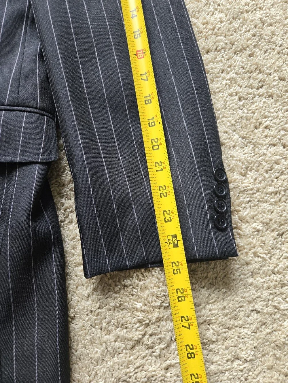 Empra Double Wing Blazer Jacket Sport Coat Mens 44/XL Stripe